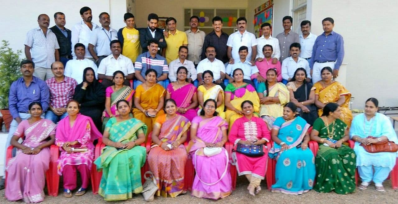 The founding members of Sneha Sammilana Foundation gathered together in 2015.